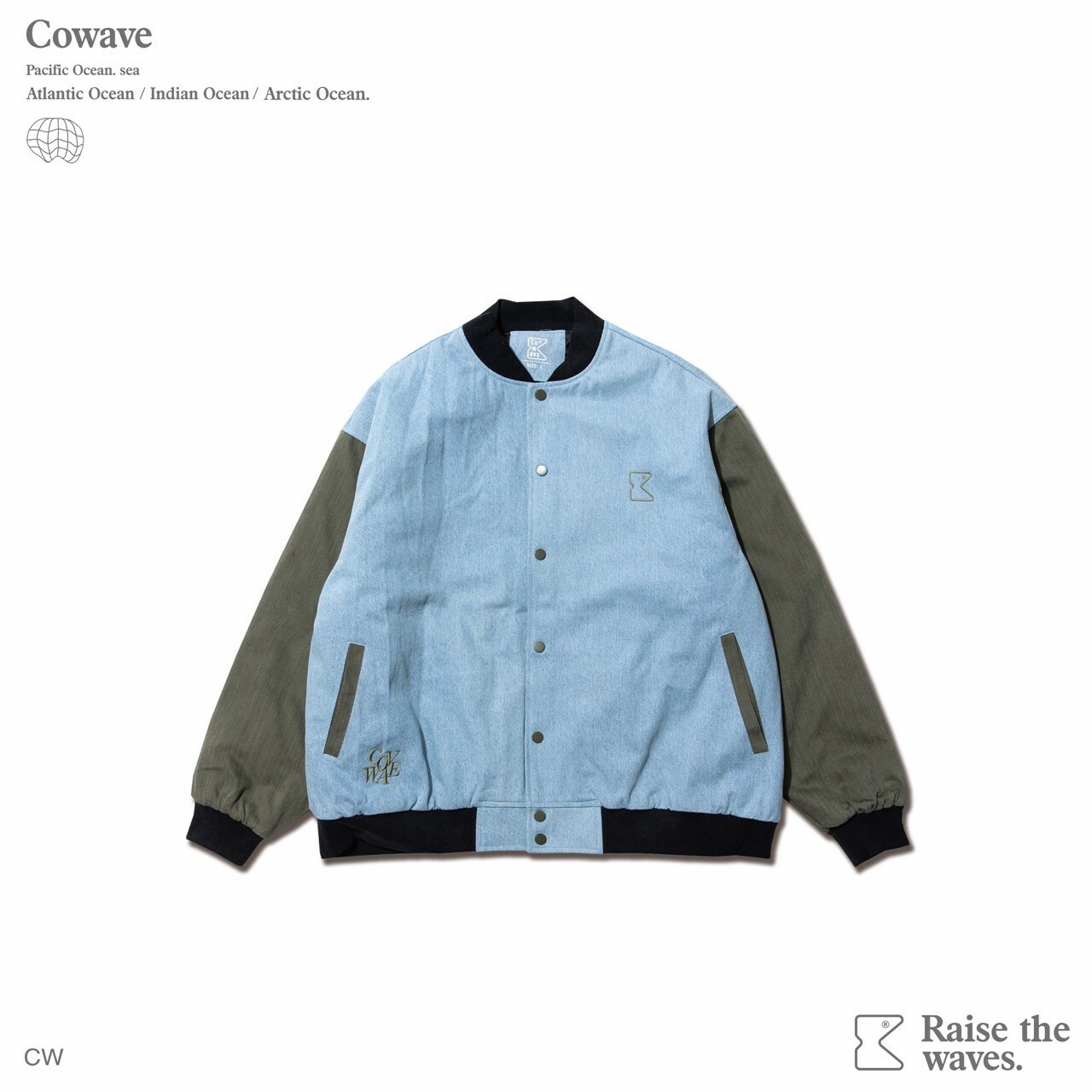 COWAVE 2023-24 Fall & Winter Denim Baseball Jacket