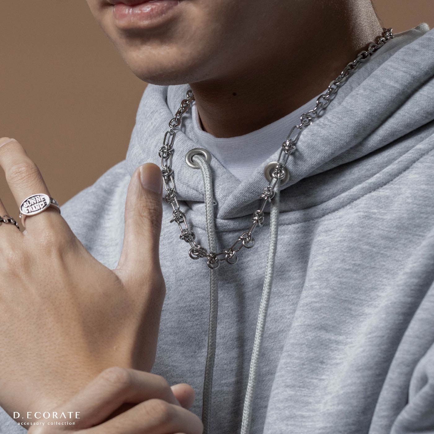 D.ecorate 韓版幾何打結項鍊