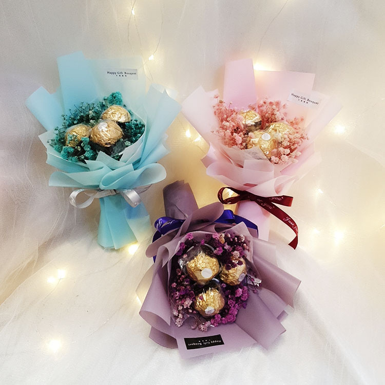 我愛你三朵金莎滿天星小花束,活動送花,滿天星花束,桃園花店,桃園花束,桃園幸福禮物花店