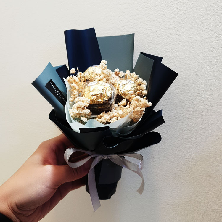 我愛你三朵金莎滿天星小花束,活動送花,滿天星花束,桃園花店,桃園花束,桃園幸福禮物花店