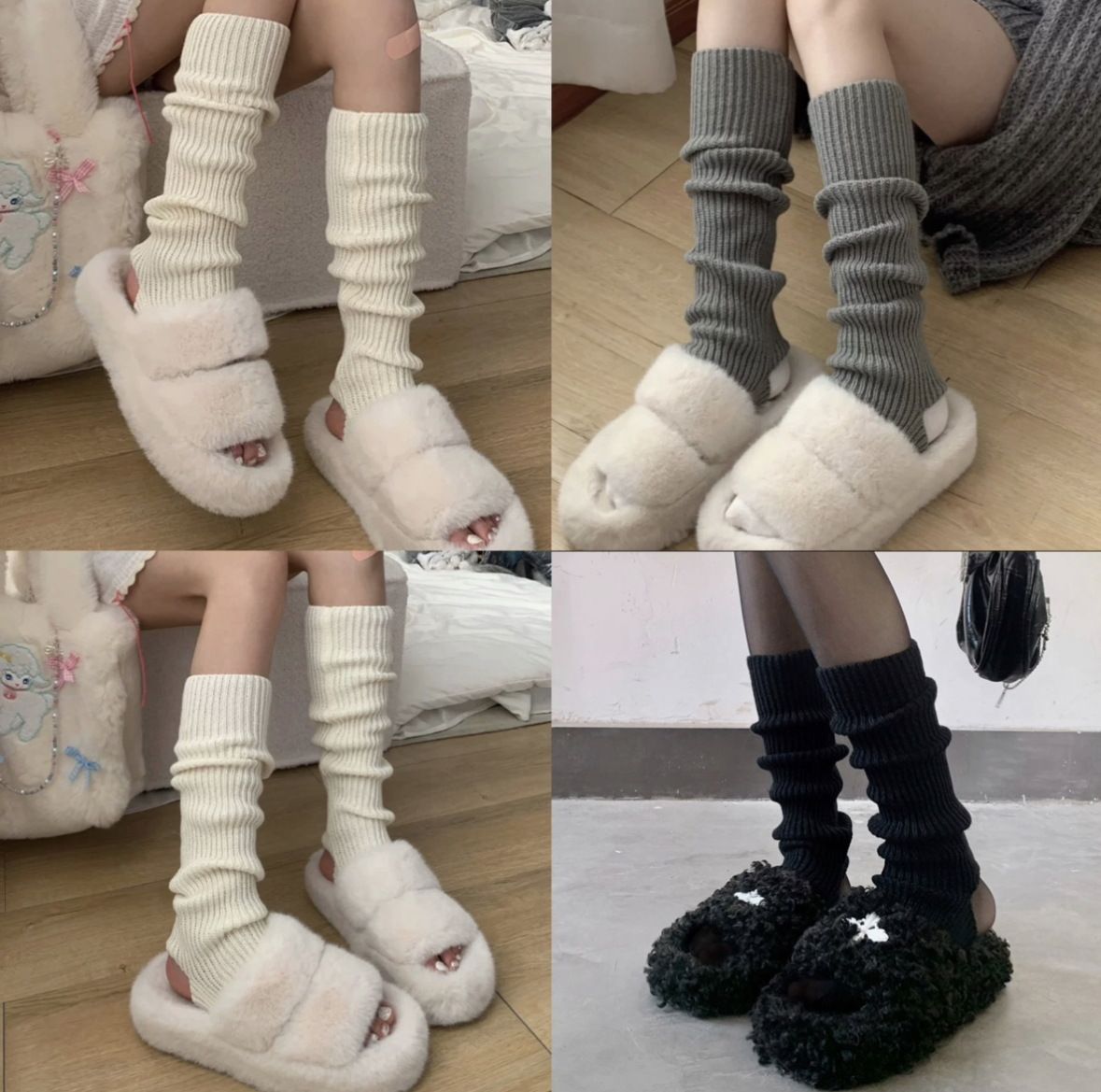 辣妹必備 踩腳 泡泡襪套 針織襪套 襪子 泡泡襪 過膝襪 長筒襪 大腿襪 堆堆襪/預購 (購物車加購比較便宜)