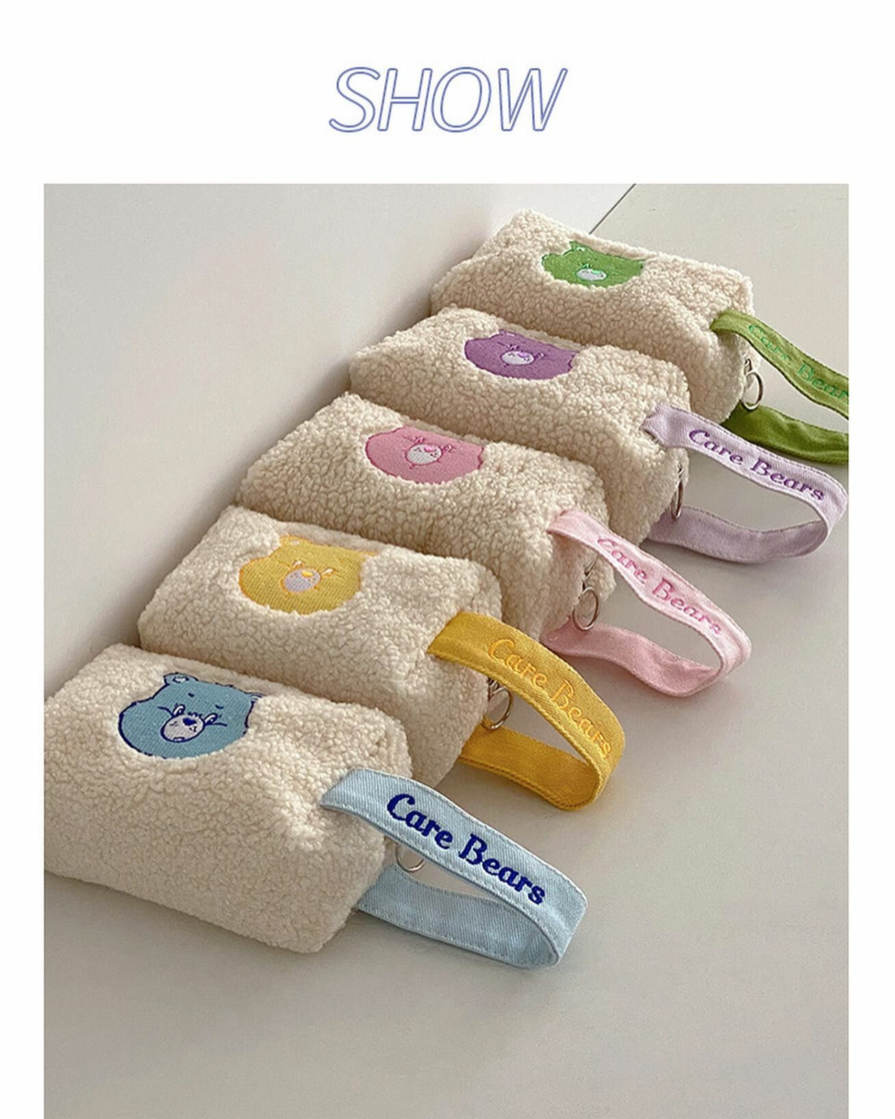 軟萌毛絨糖果熊手腕包