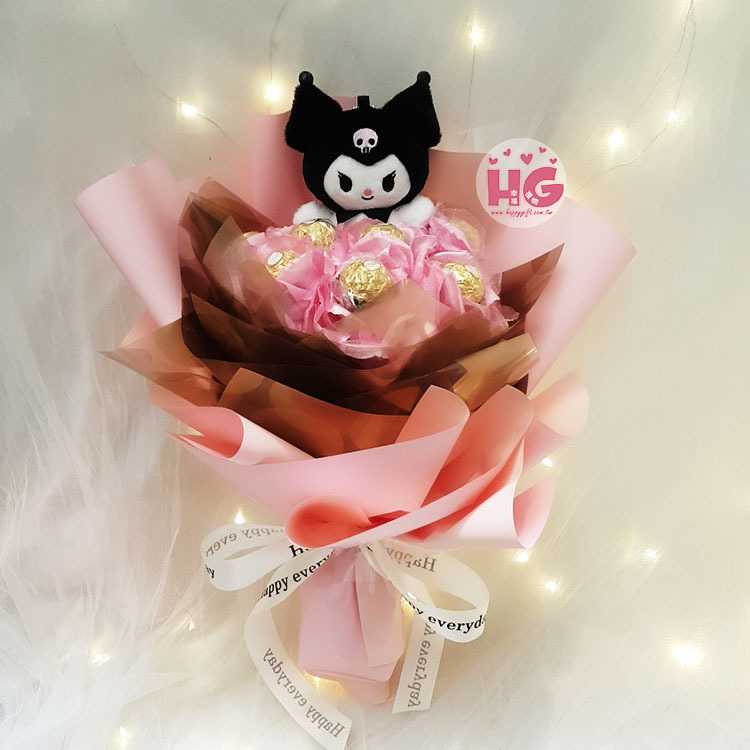 庫洛米金莎花束,桃園金莎花束,桃園花店,桃園幸福禮物花店