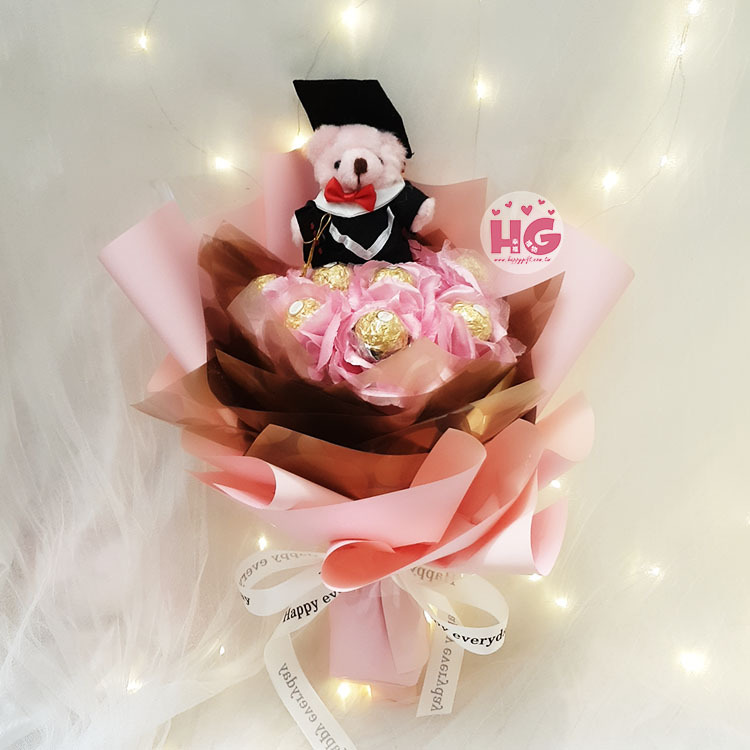 庫洛米金莎花束,桃園金莎花束,桃園花店,桃園幸福禮物花店