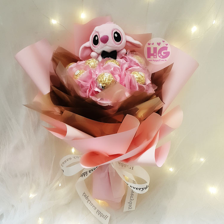 庫洛米金莎花束,桃園金莎花束,桃園花店,桃園幸福禮物花店