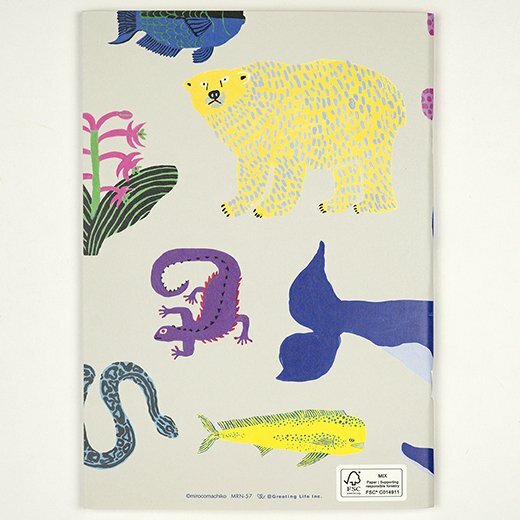 mirocomachiko_海洋動物 A5方格筆記本｜日本Greeting Life