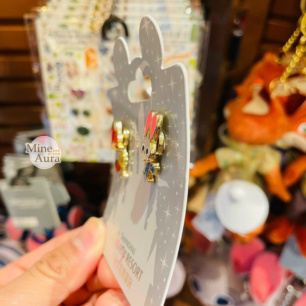 哈茱蒂 Judy 兔 胡尼克 Nick Q版全身 造型 耳環 首飾 動物方城市 Zootopia -上海迪士尼樂園