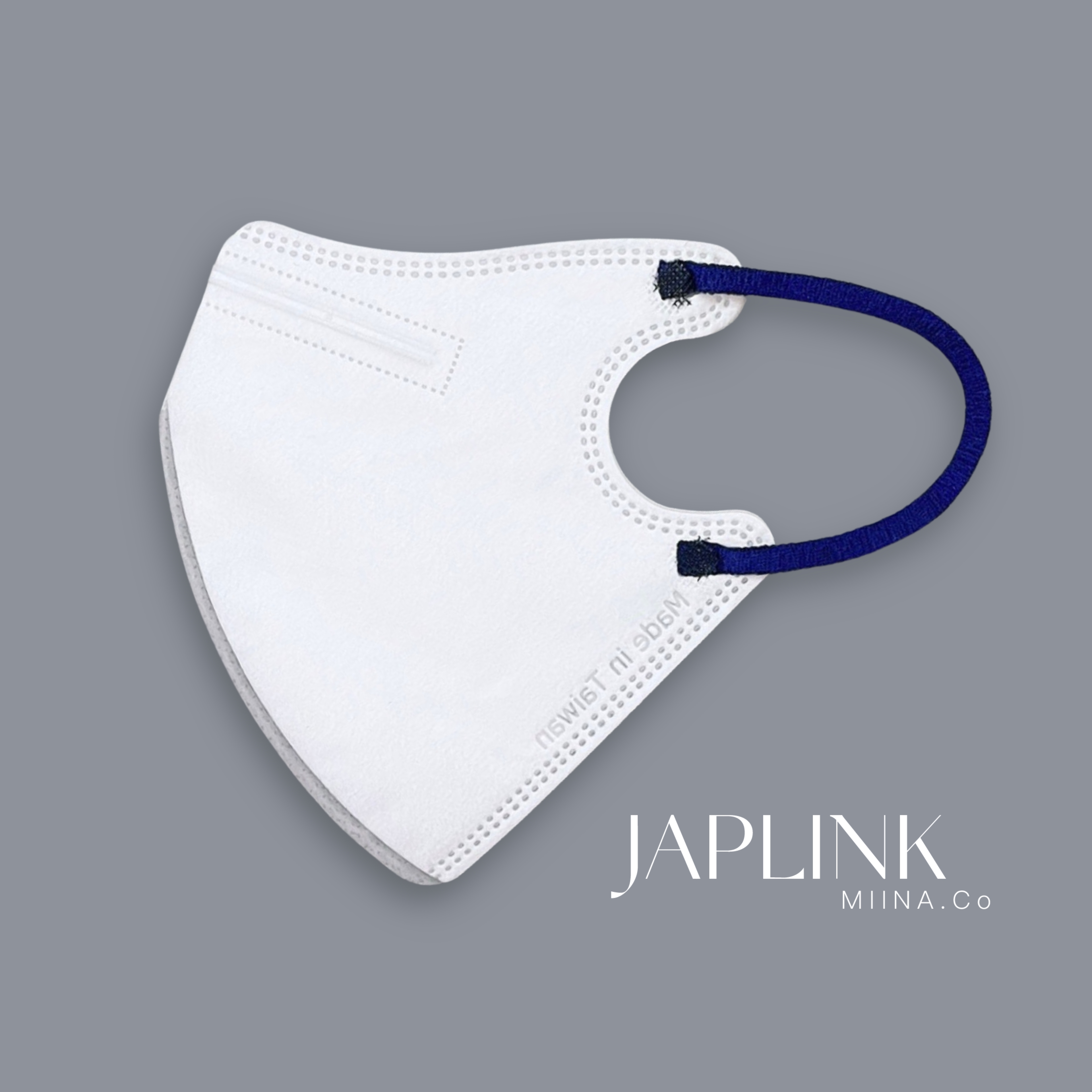 JAPLINK MASK 立體口罩【 MB++ 雙熔噴 】純白x深藍