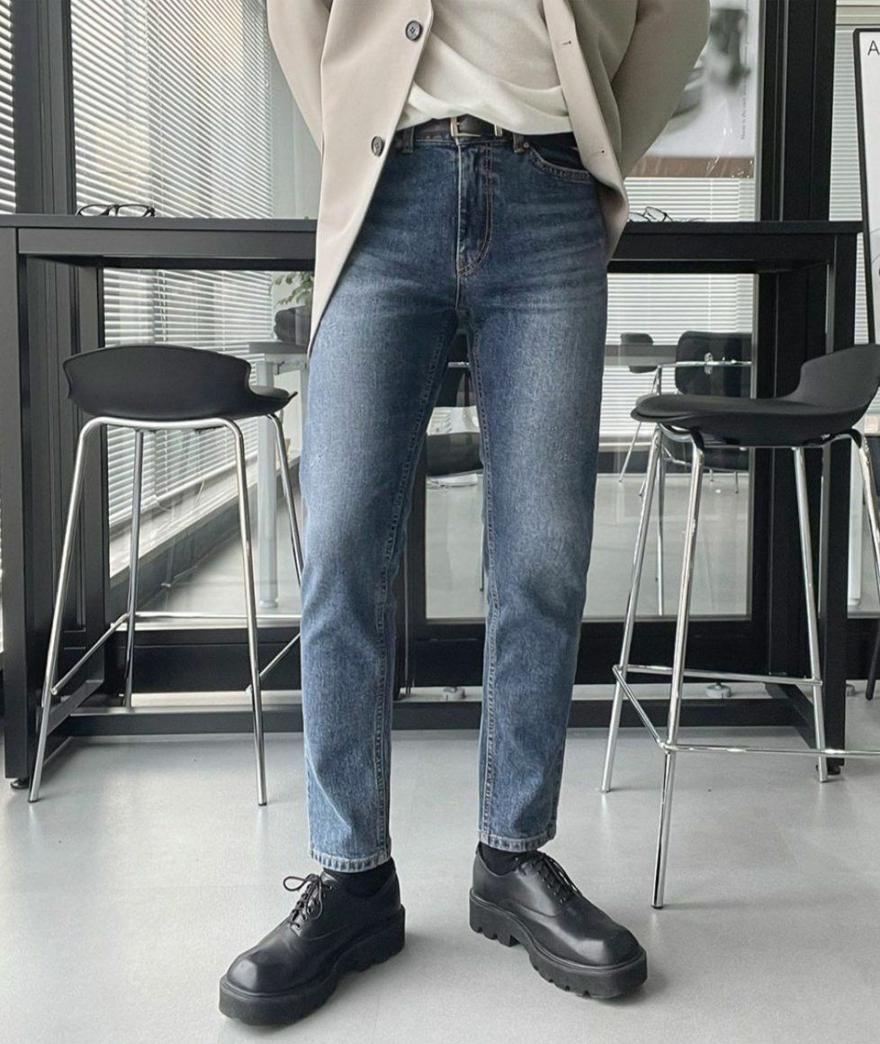 洗水修身牛仔褲 J717