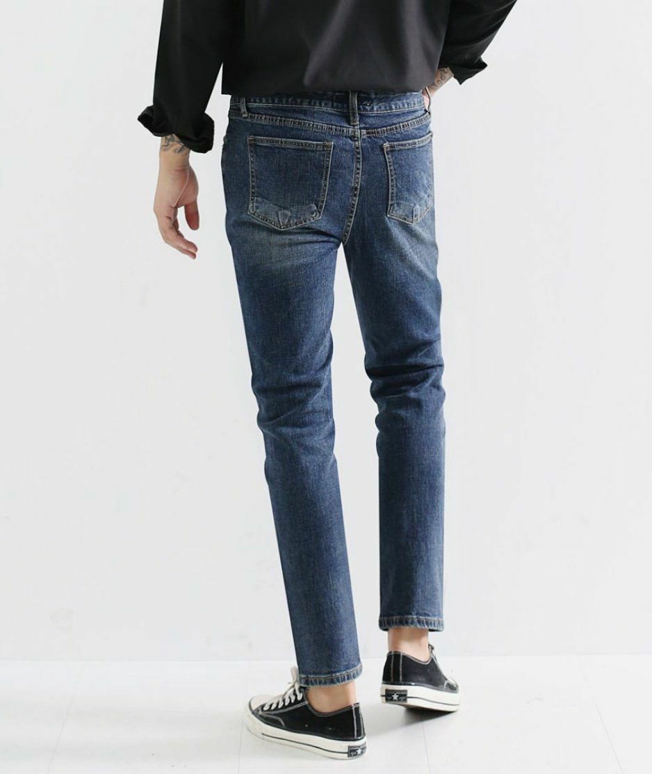 洗水修身牛仔褲 J716