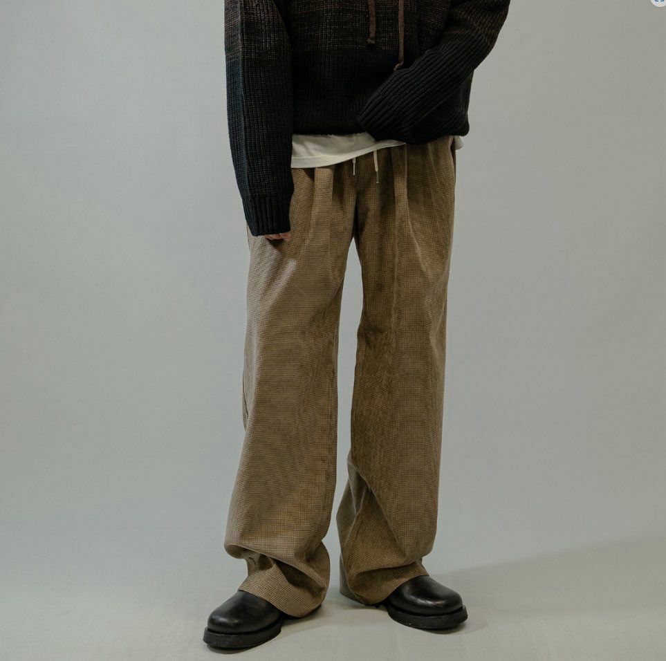 淨色暗格仔鬆身褲 P2679