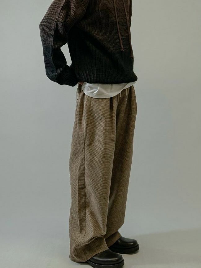 淨色暗格仔鬆身褲 P2679