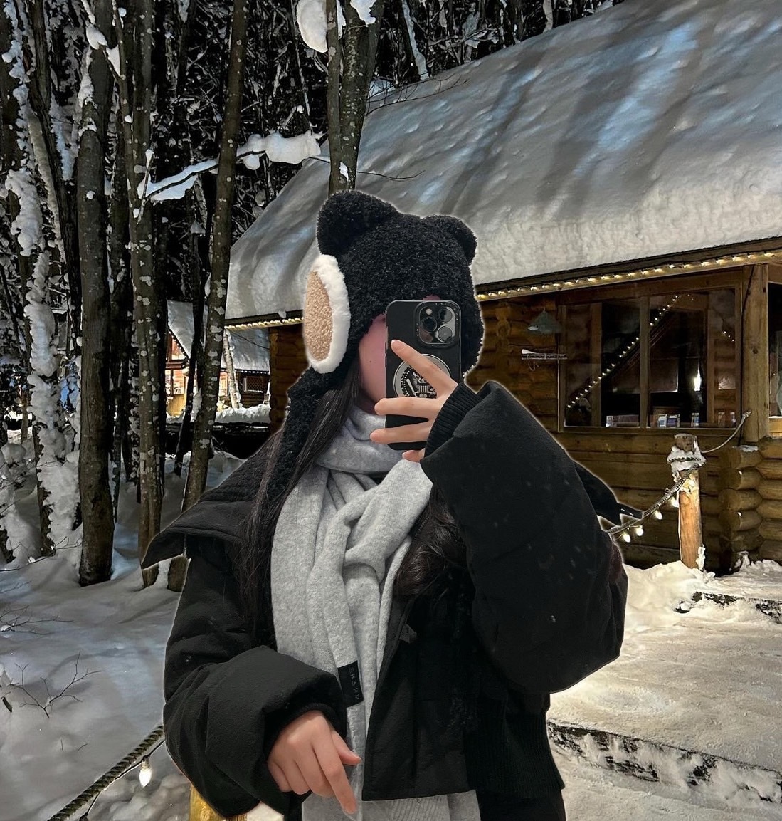 羊羔毛後戴式耳罩/四色