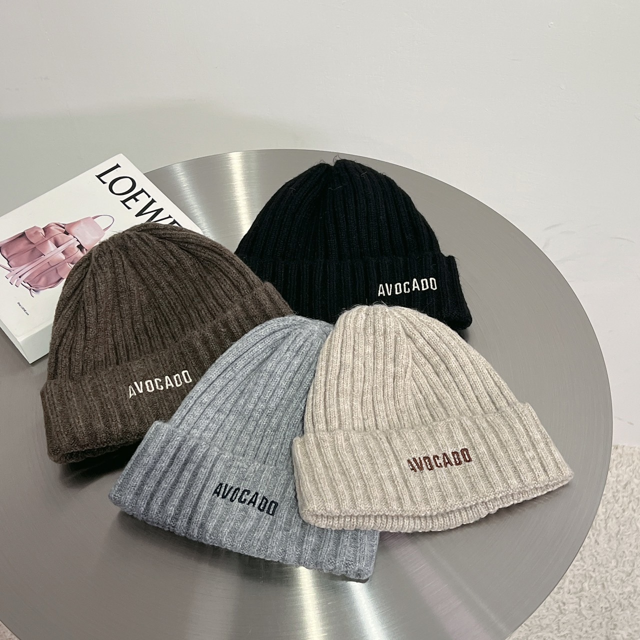 AVOC針織毛帽/四色/二款