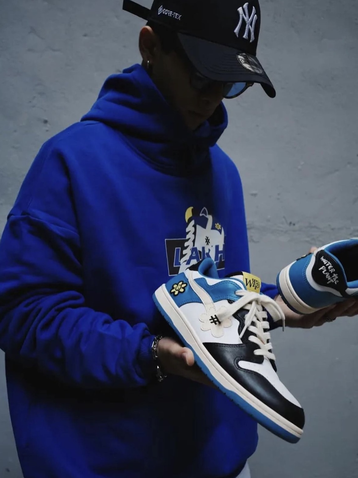 WATER THE PLANT THUNDER 日本限定 限量 藤原浩 藍黑白閃電