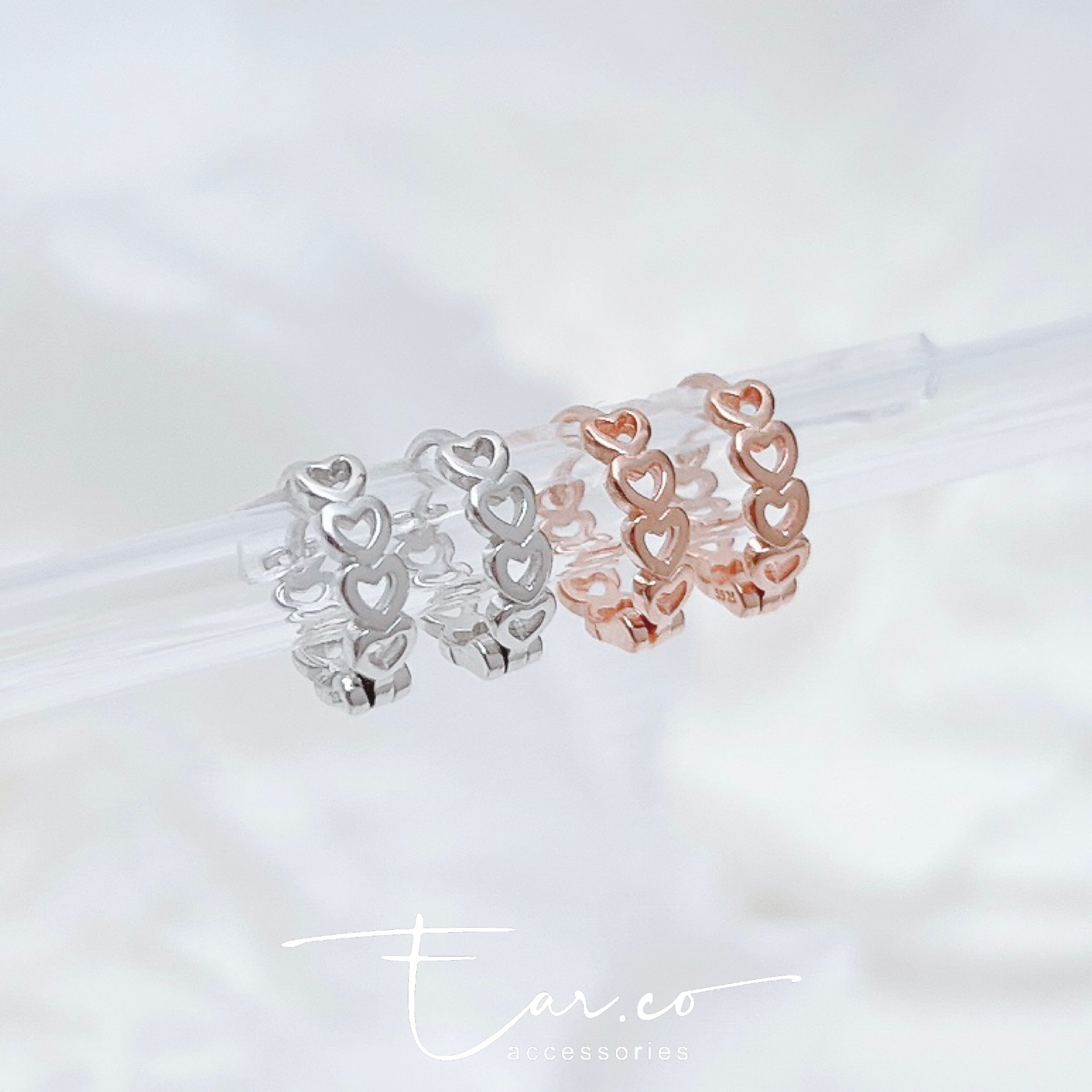 小版Infinity Heart 純銀小耳圈 [睡覺不用脫! ] #A993