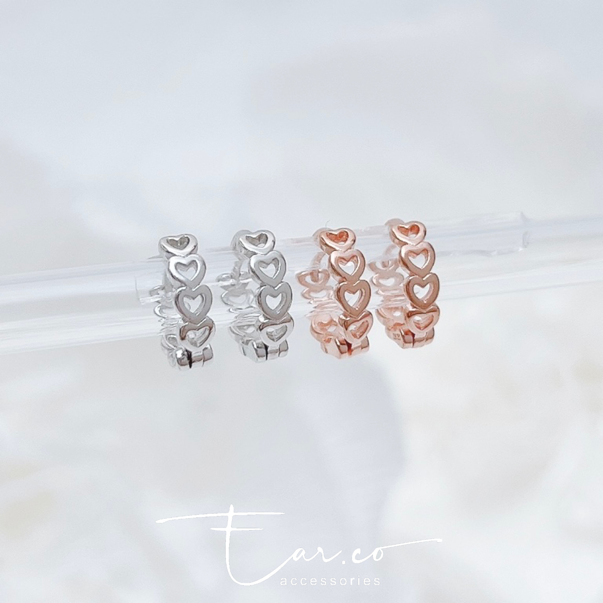 小版Infinity Heart 純銀小耳圈 [睡覺不用脫! ] #A993