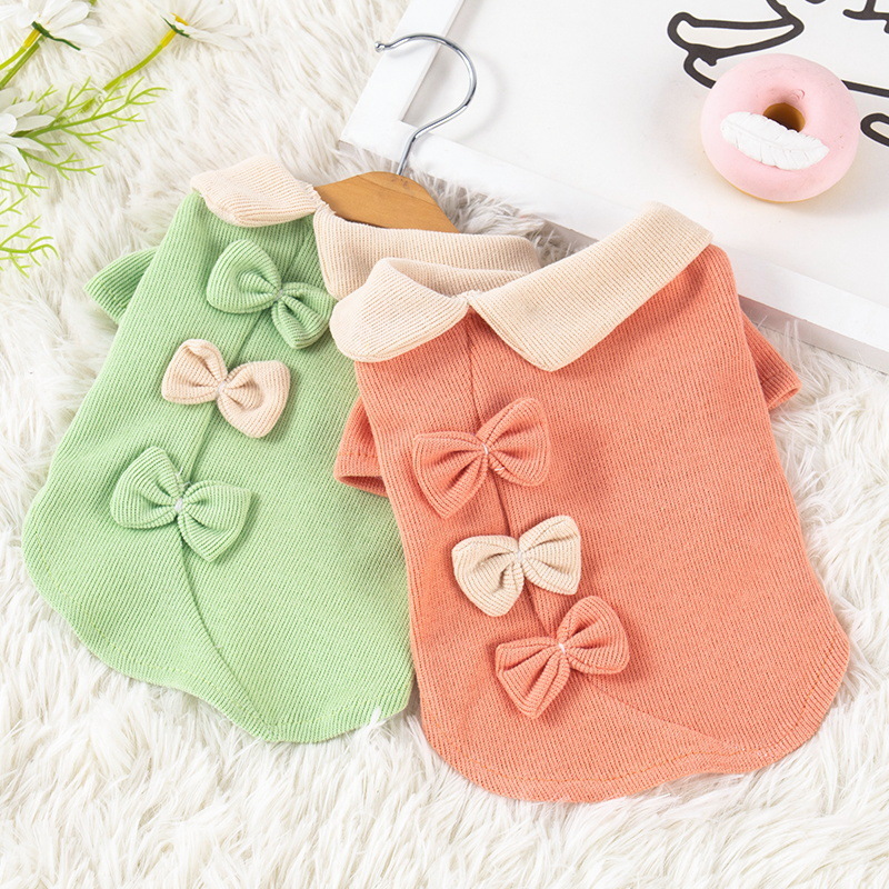 宠物衣服 手工蝴蝶结2脚衣