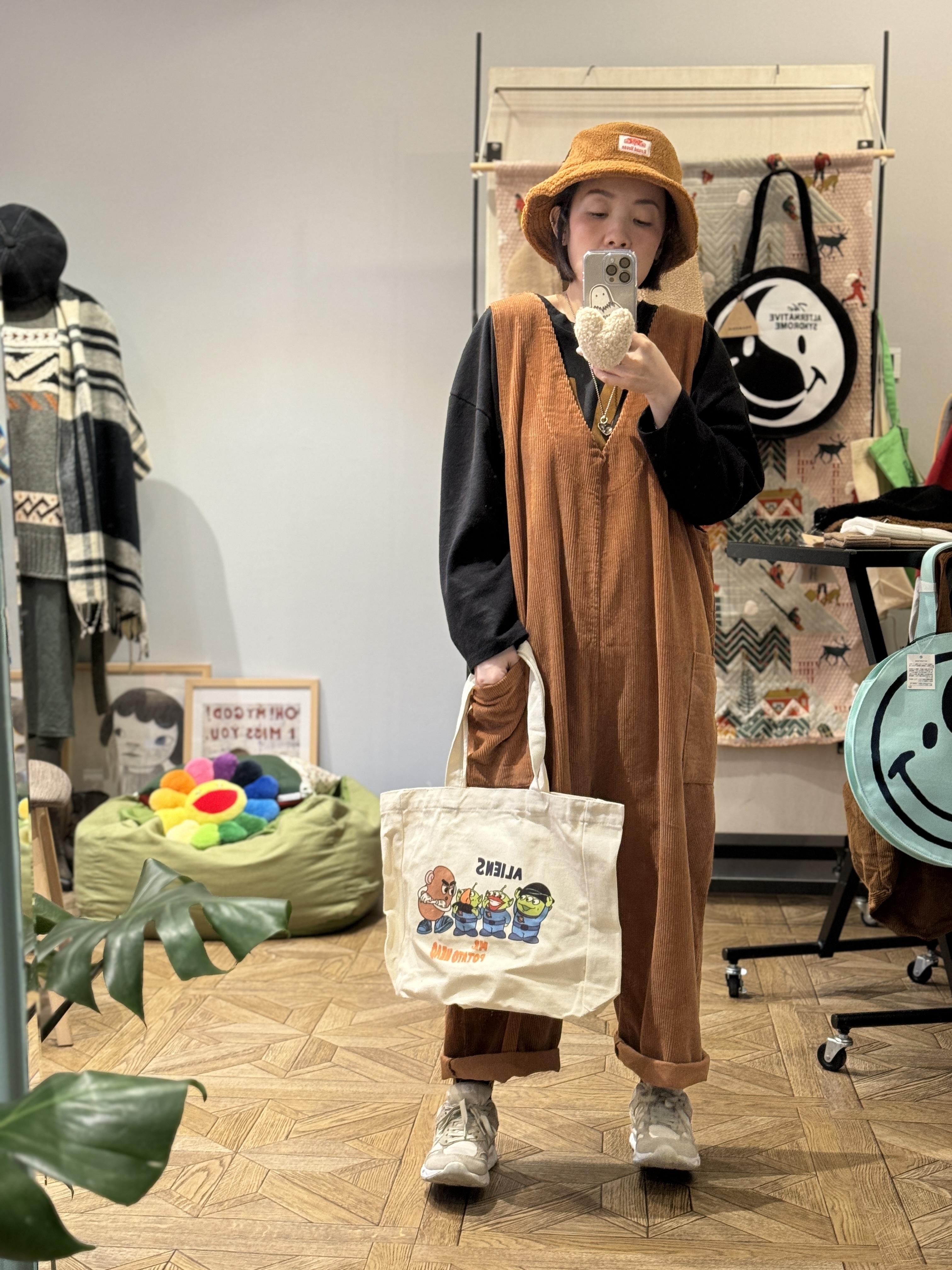 焦糖咖.燈芯絨連身褲