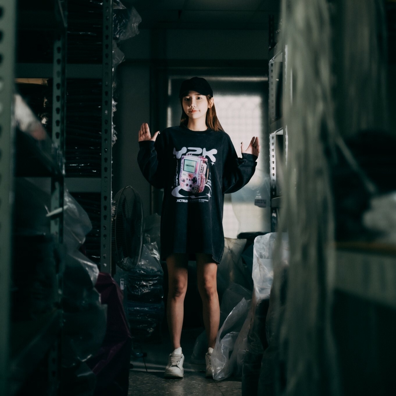 XCTRL Y2K掌上電遊器水洗長袖T