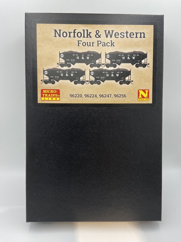 Micro-Trains 98300195 N規 Norfolk & Western 2-Bay Hopper 載貨敞車.四輛