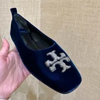 [S] TORY BURCH ELEANOR PAVE BALLET,BLUE, 146510-400 (STB453)