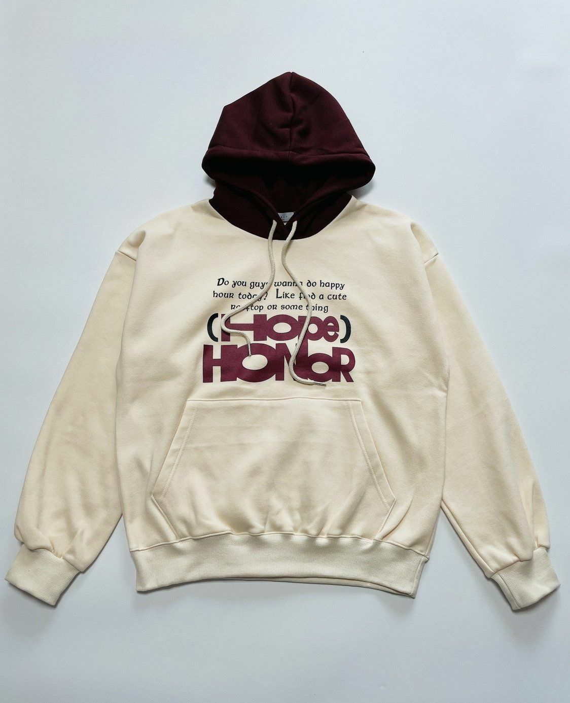 拼色英文字連帽衛衣(薄抓毛底) GAMBLE-036T