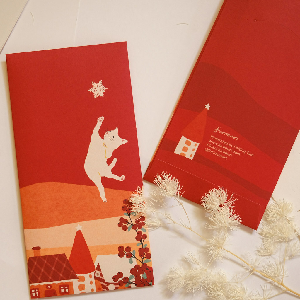 貓步高升 紅包袋3入｜furimuri毛乖畫鹿 台灣