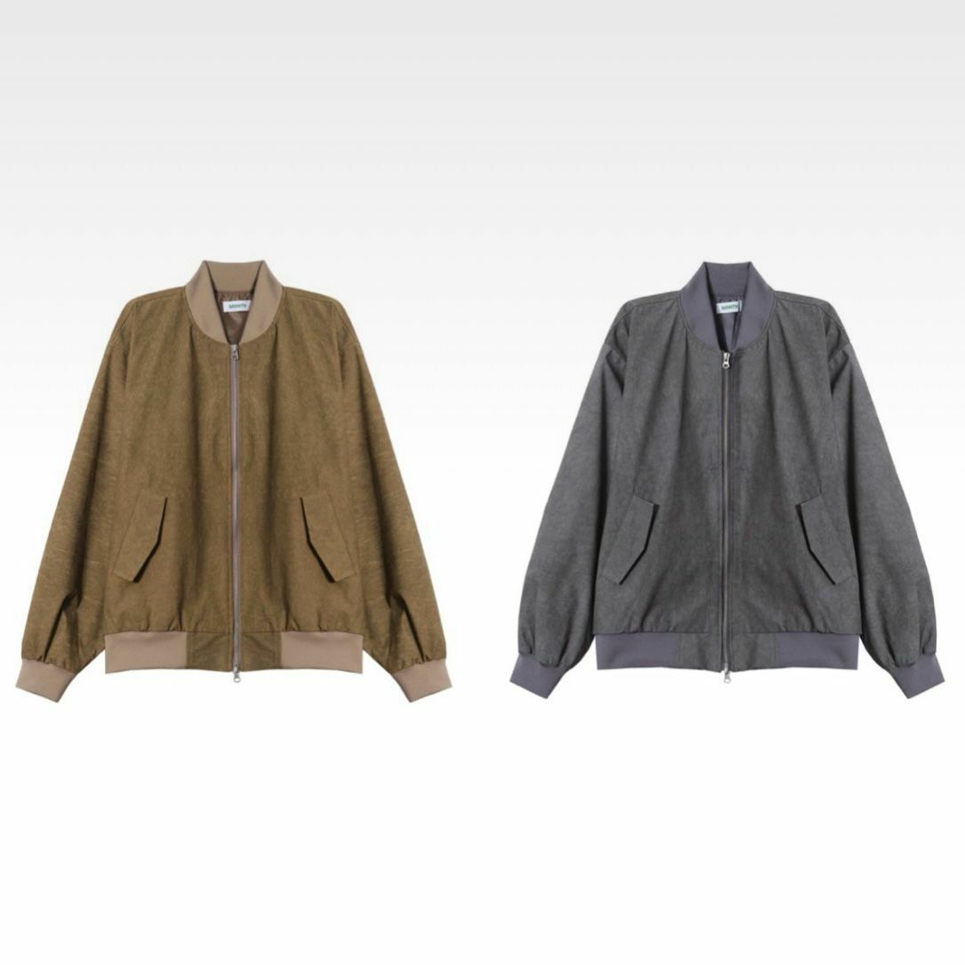 淨色猄面拉鍊外套 MONTH-009JK