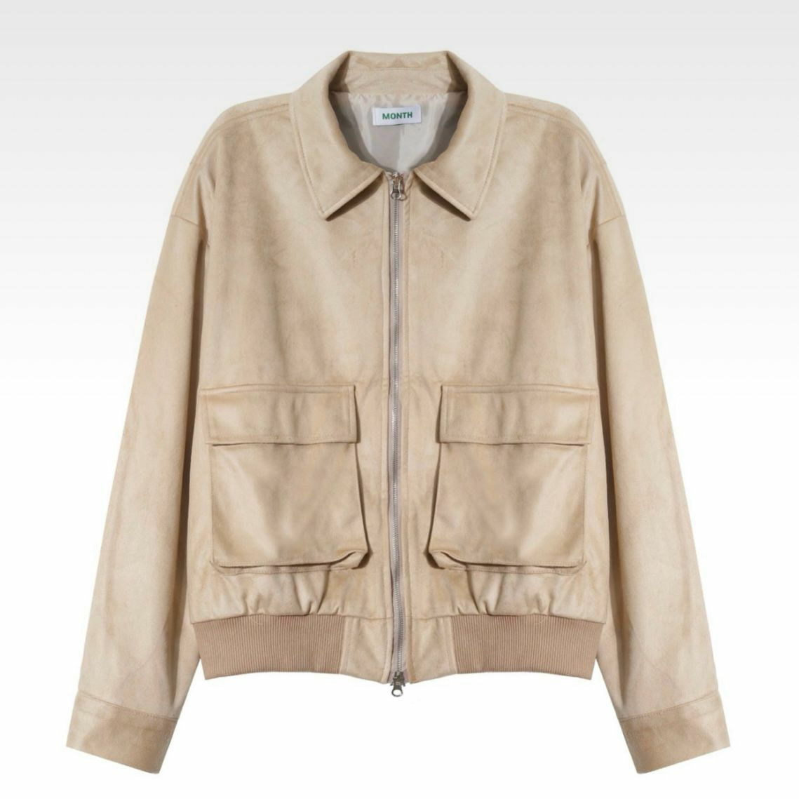 反領猄面拉鍊外套 MONTH-011JK