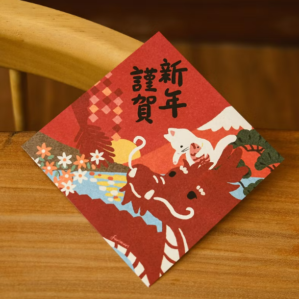 新年賀卡 春聯 明信片｜furimuri 毛乖畫鹿 台灣