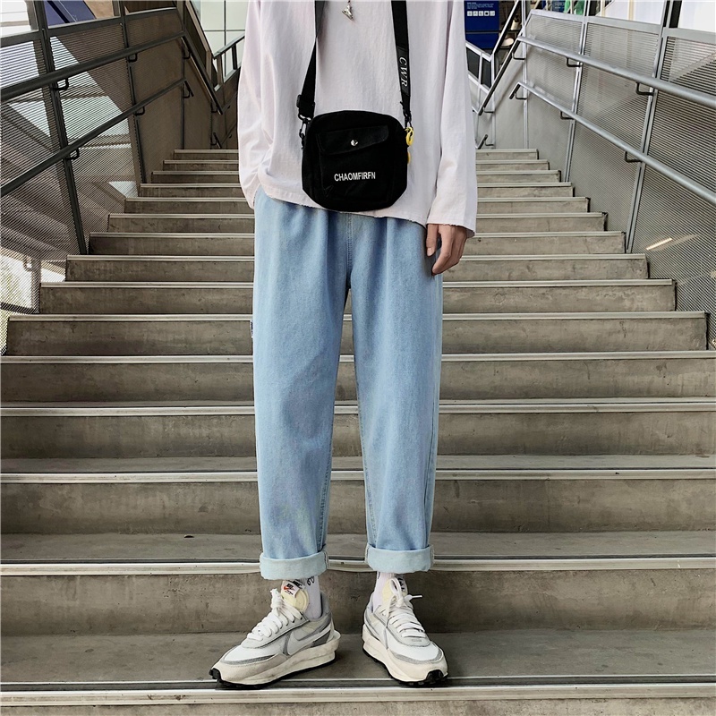 港系 oversized 闊腿百搭牛仔褲