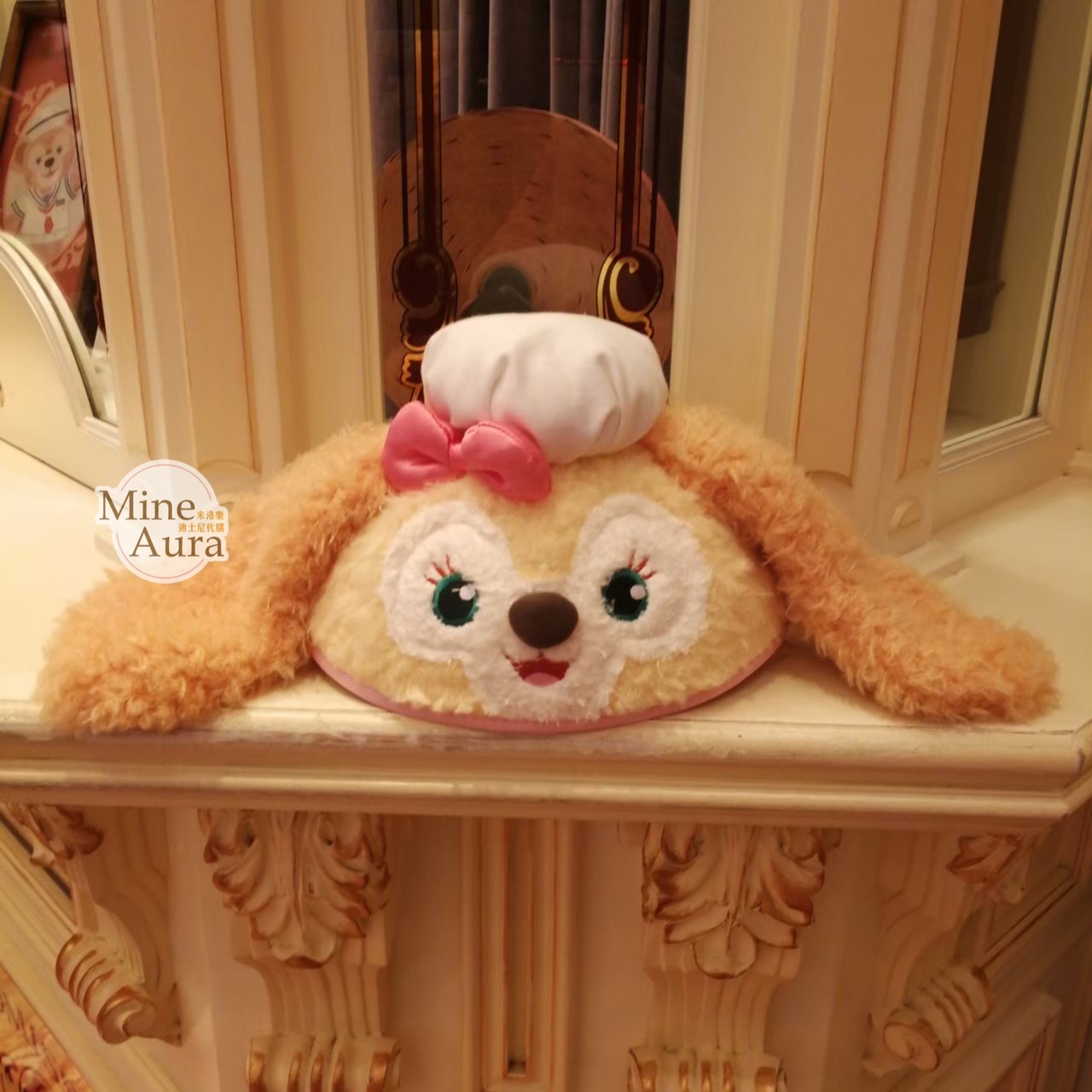 可琦安 餅乾 CookieAnn 大臉 立體耳朵 絨毛 造型帽 帽子 (可客製專屬刺繡字母) -香港迪士尼樂園