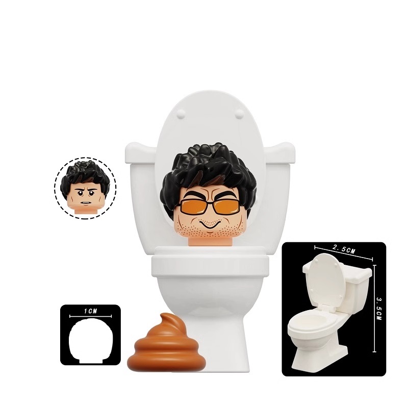 Skibidi Toilet Man Custom Minifigures Minifigs Fit Lego K2163