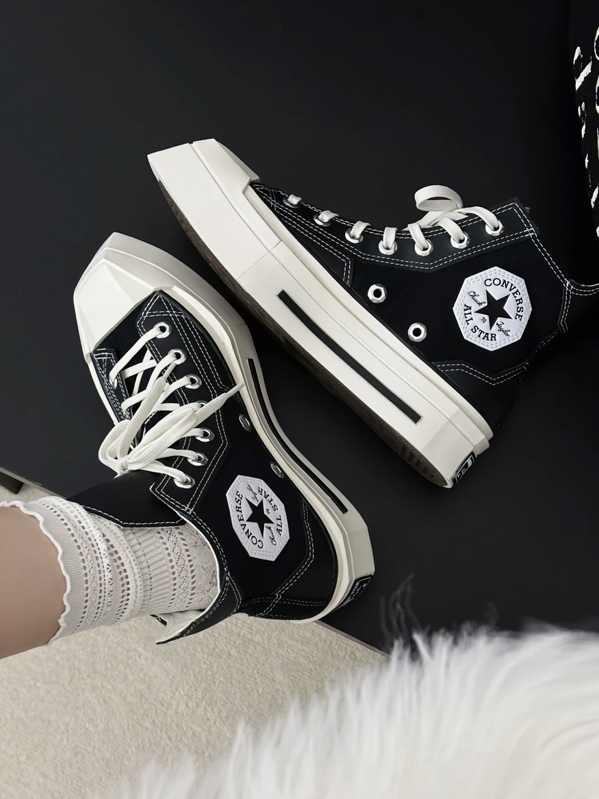 Converse Chuck 70 De Luxe Squared Hi 高筒幾何黑