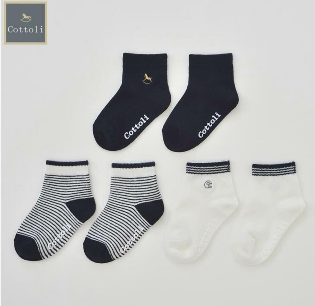 (現貨) 🇯🇵100%日本直送 Cottoli襪仔set (13-18cm, 1set 3pair)