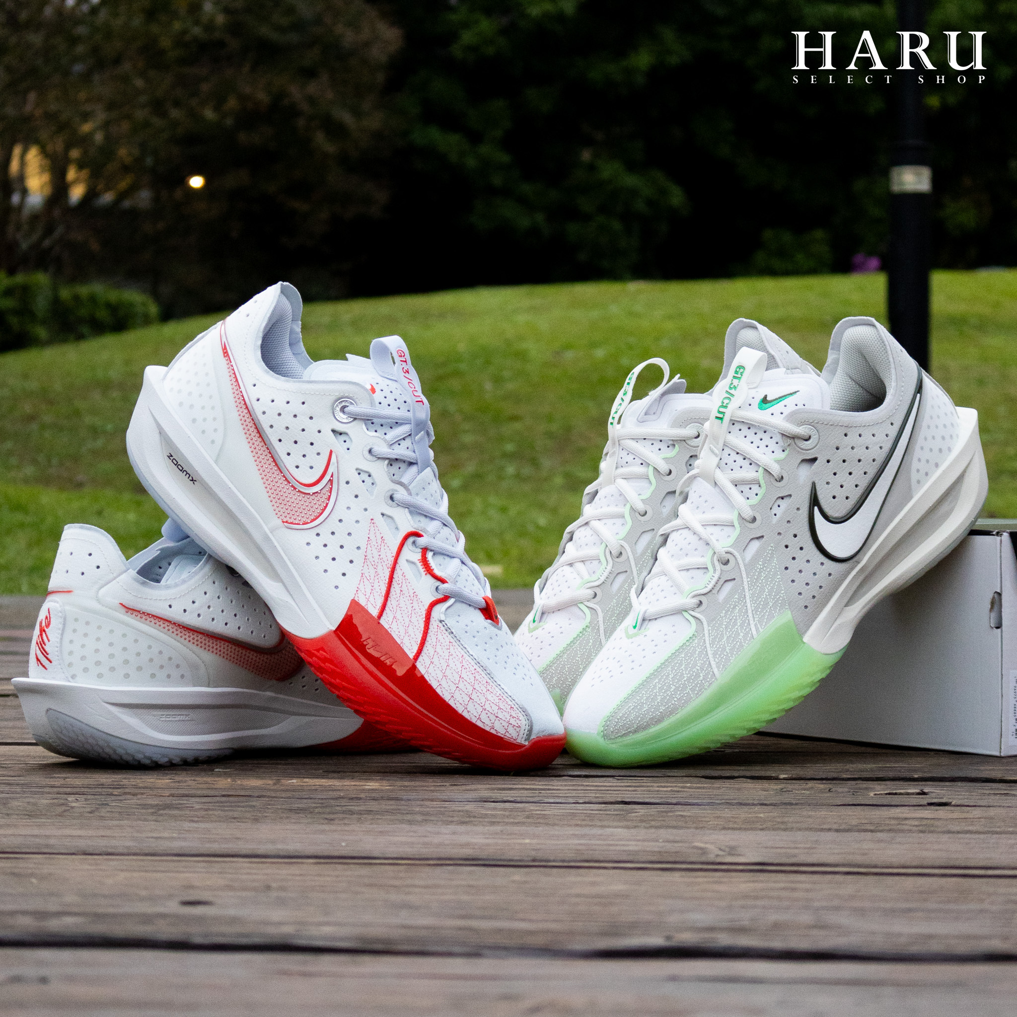Nike Zoom GT Cut 3 白紅綠 低筒 籃球 訓練 運動 緩震 耐磨 室外實戰籃球鞋 DV2918-101-003
