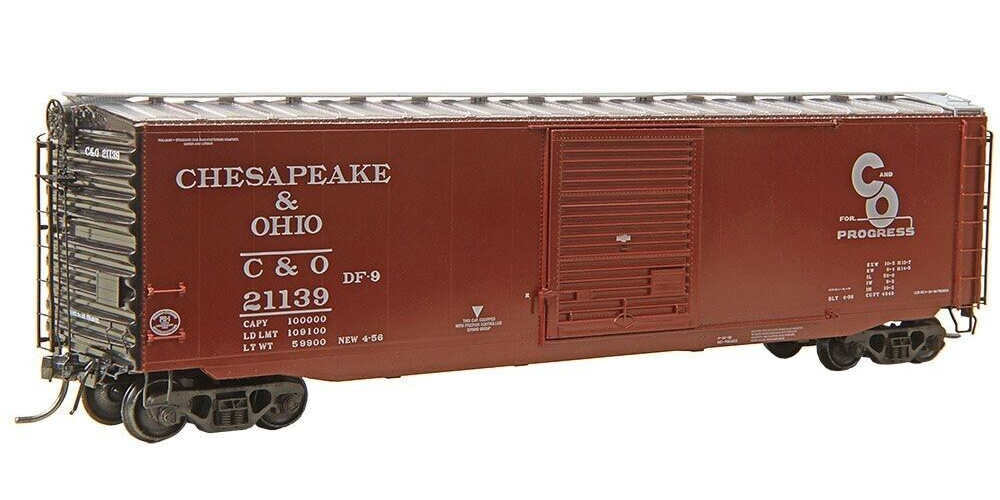 Kadee 6026 HO規 C&O 門可開 50呎 貨車廂