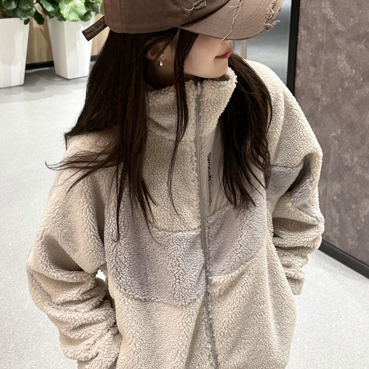 【現貨】Nike NSW  絨毛 羊羔毛 立領 單勾 大勾 外套 雙面穿 風衣 黑灰 奶白