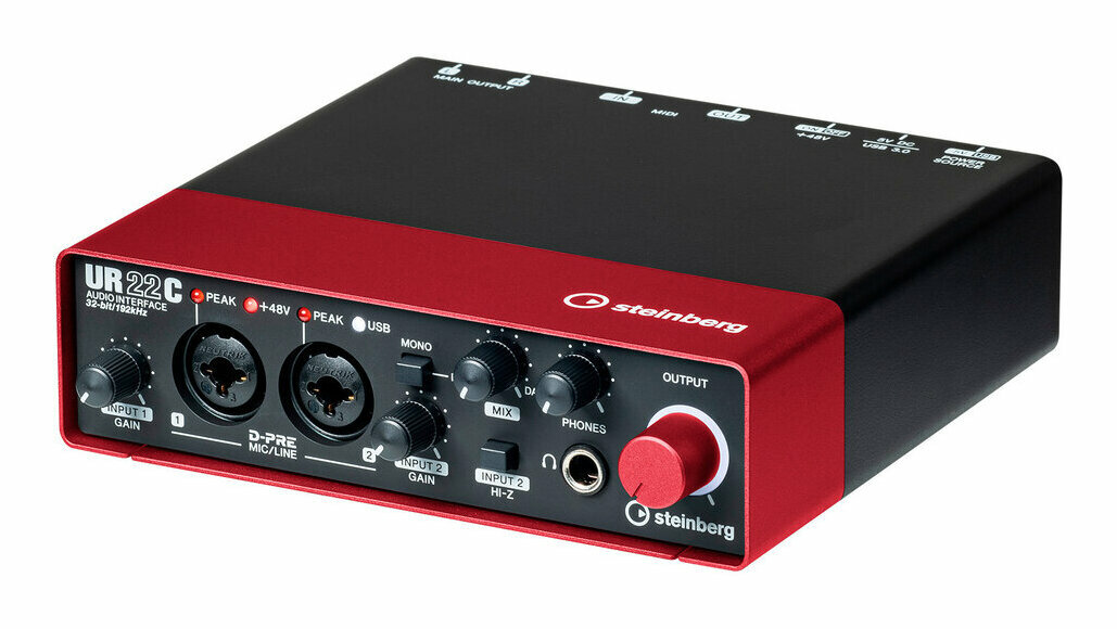 Yamaha YAMAHA Steinberg UR22C 新款 錄音介面 Interface UR-22C 黑色/紅色/綠色 第 3 張圖片｜三峽麥克風