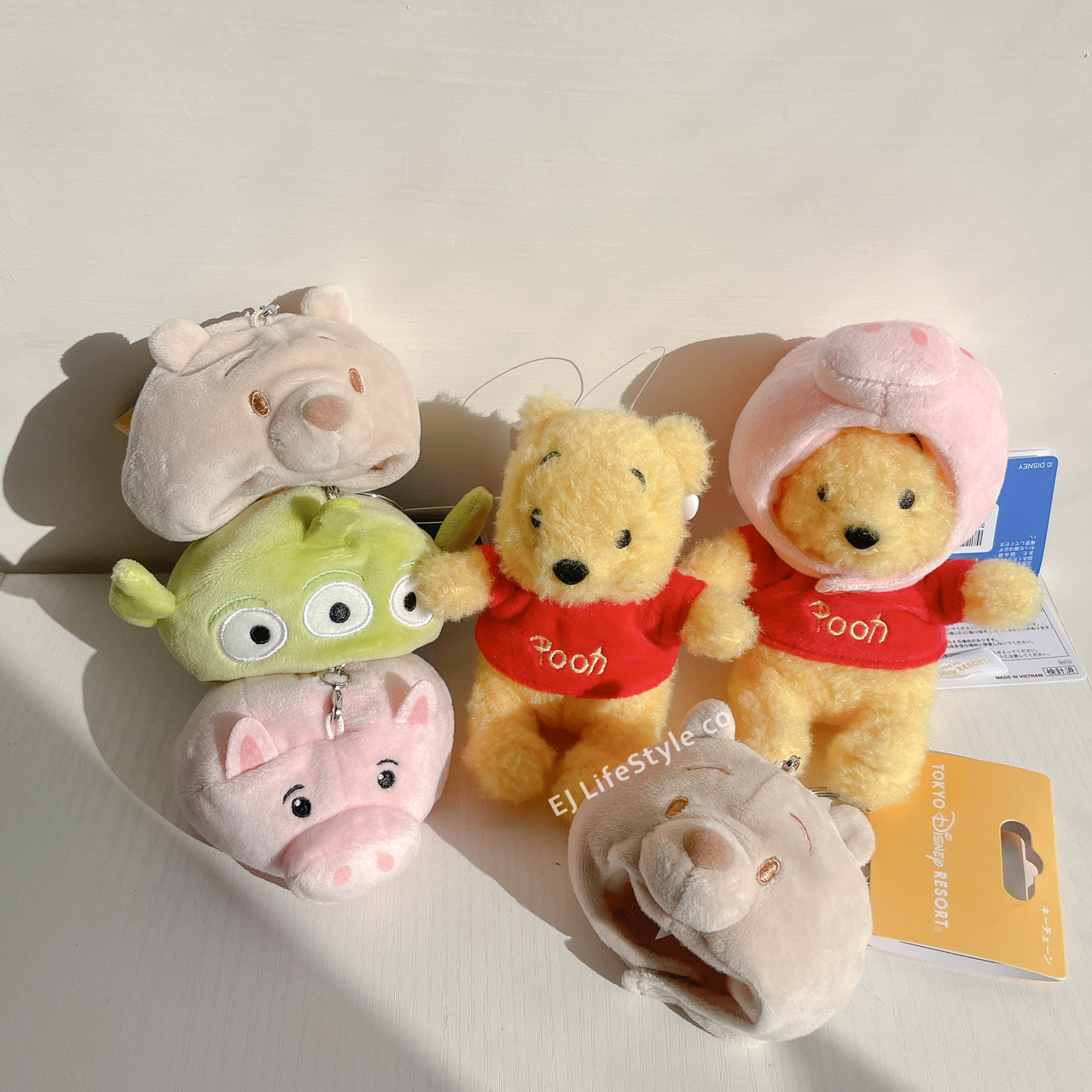🇯🇵 迪士尼 DISNEY 小熊維尼 噗噗 吊飾 鑰匙圈 頭套 玩具總動員 三眼怪 火腿豬 / 現貨