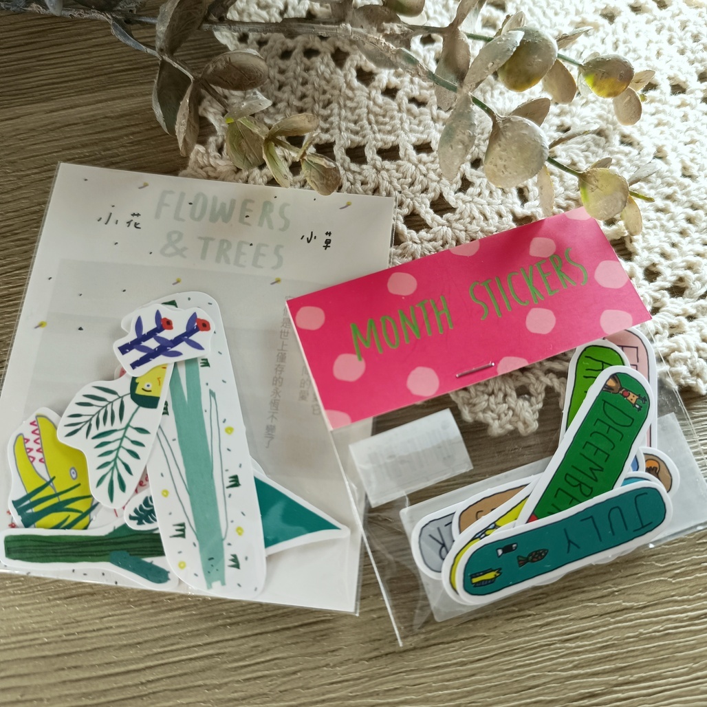 馬卡龍腳趾．月份/小花小草 貼紙包