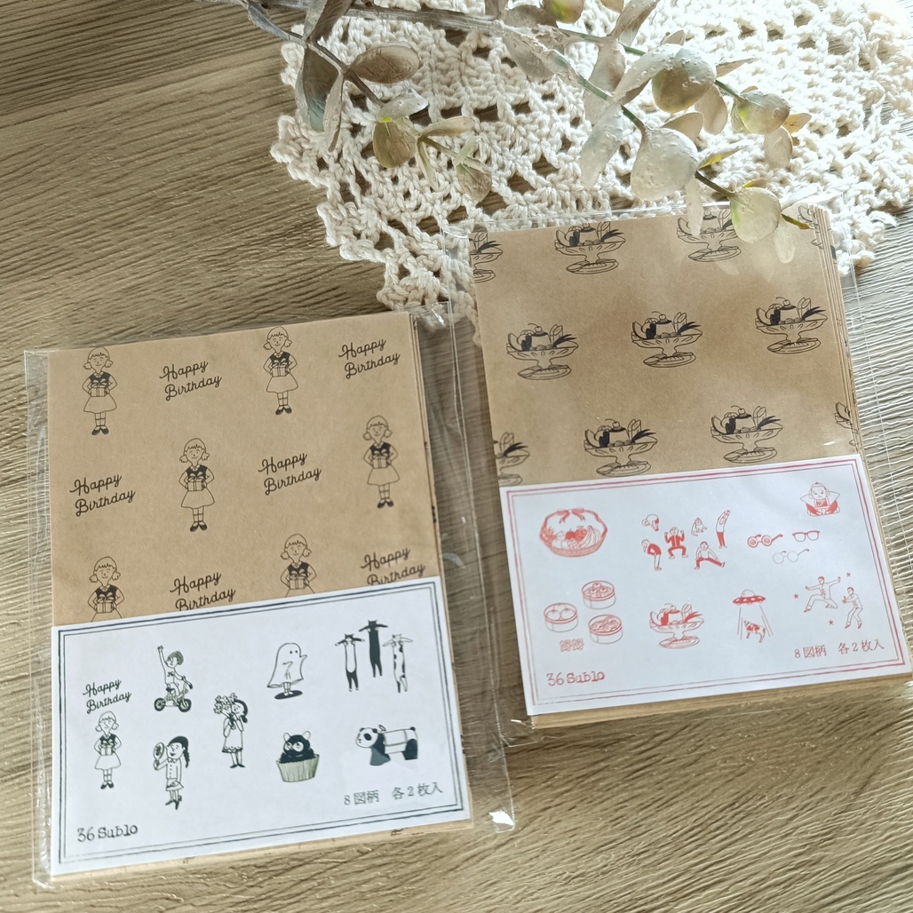 日本36Sublo．牛皮圖案小袋I、II 8圖 16入