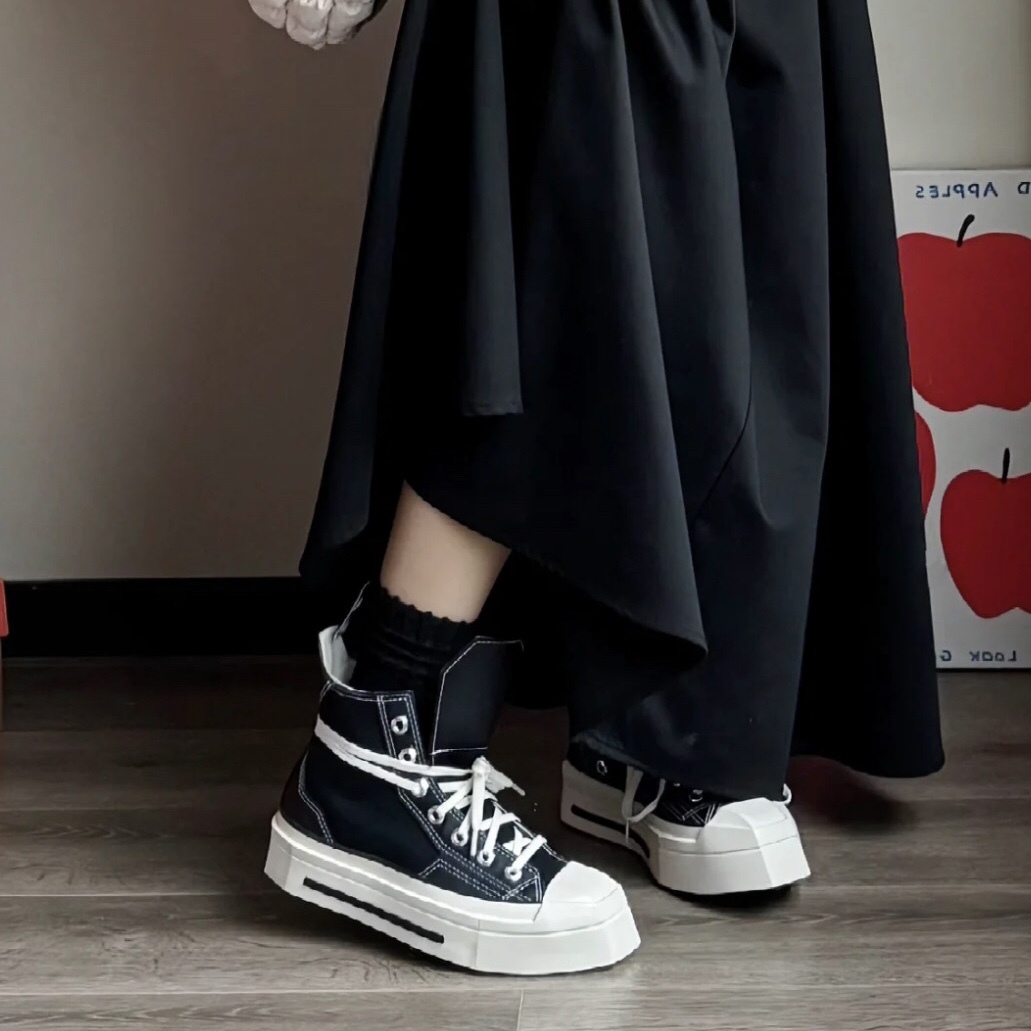 【現貨】Converse Chuck 70 De Luxe Squared Hi 高筒 厚底 皮革 方頭 幾何 黑