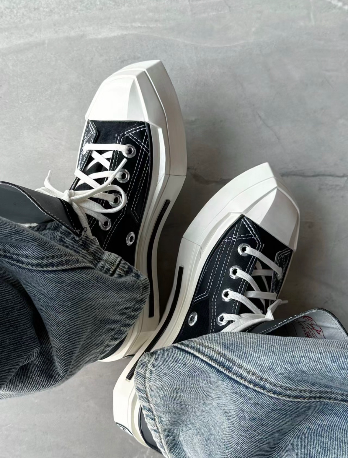 Converse chuck 70 1970 黑白方頭幾何切邊黑色高筒A06435c/預購