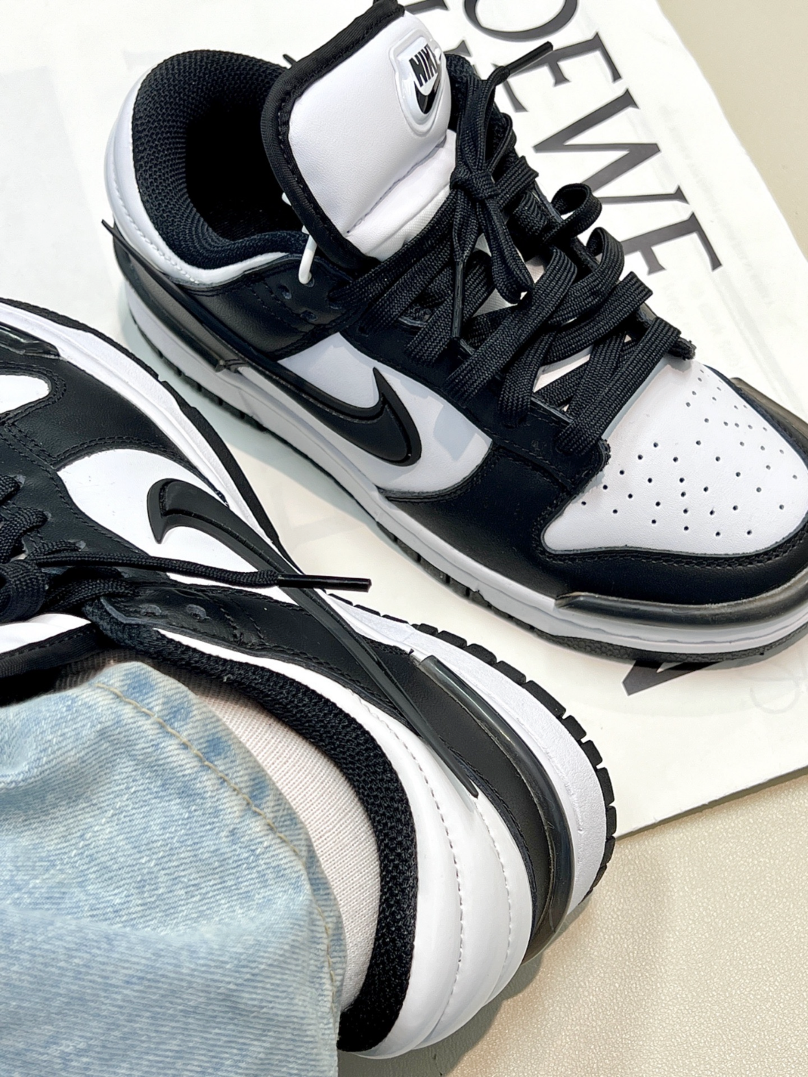 Nike Dunk Low Twist Panda 熊貓 黑白 立體勾勾 小AMBUSH DZ2794001