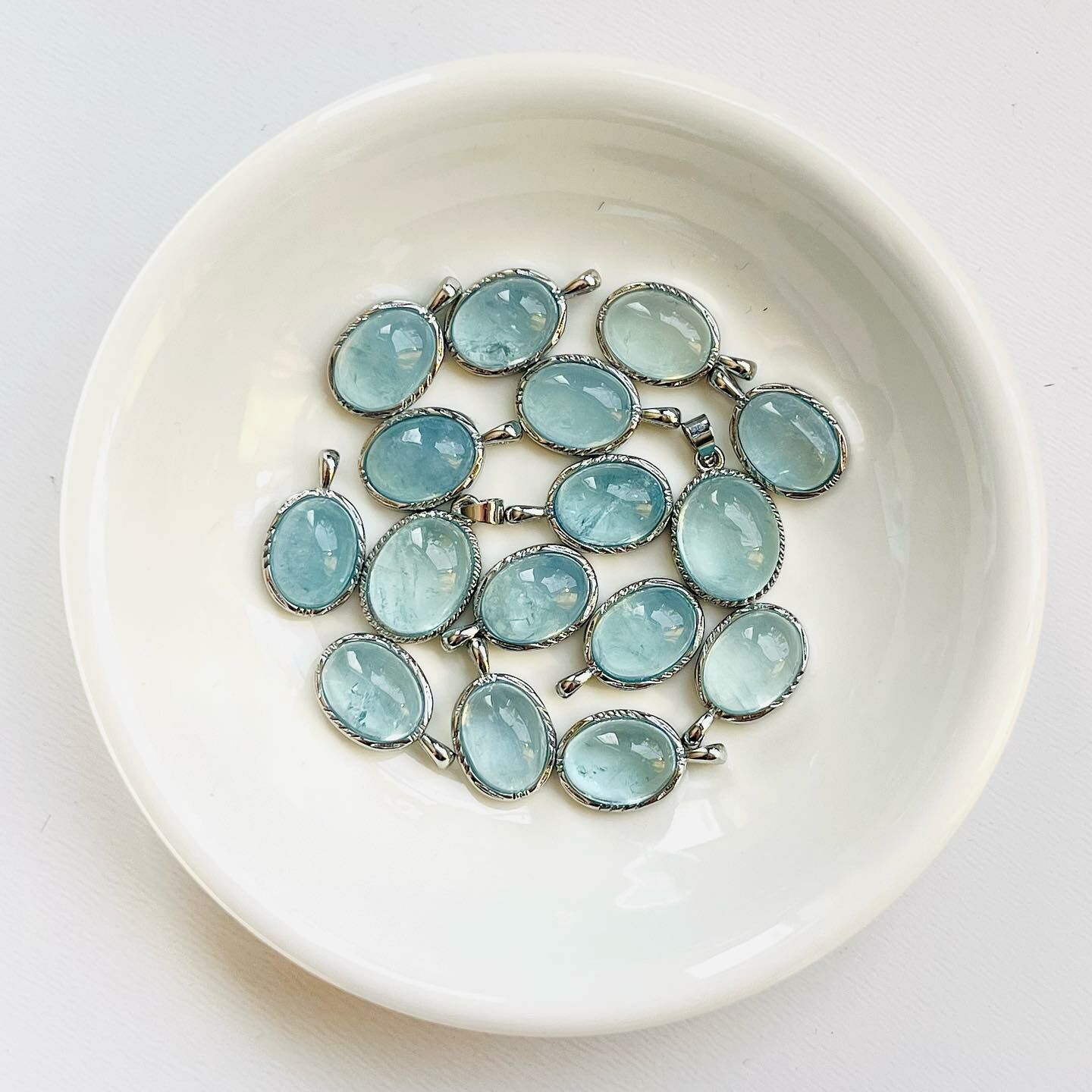 [原石] 海藍寶 水晶項鍊吊墜