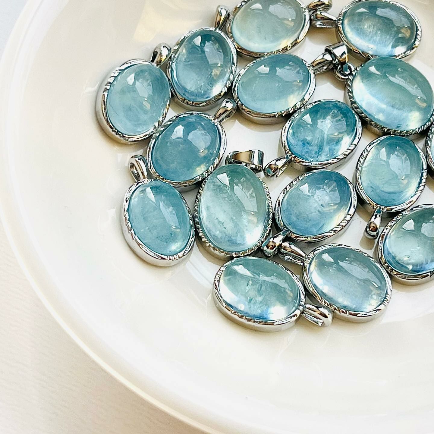 [原石] 海藍寶 水晶項鍊吊墜