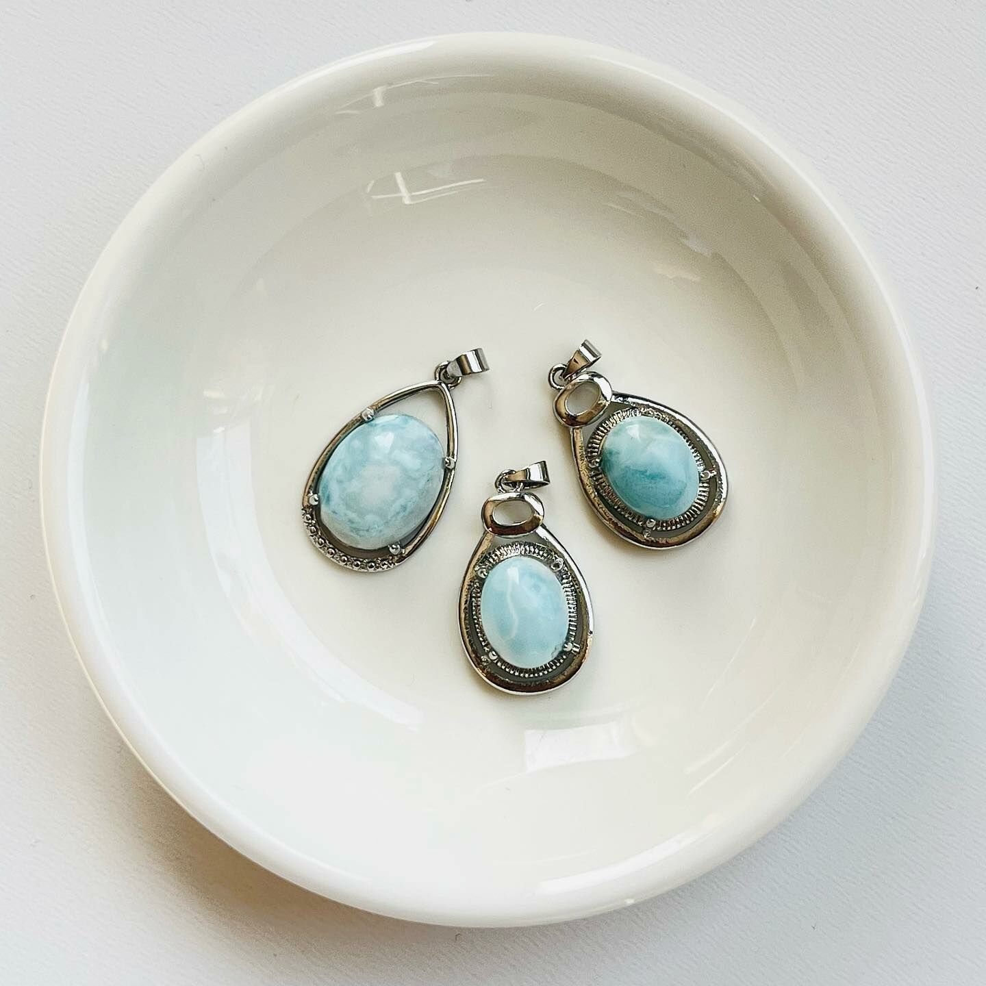 [原石] 拉利瑪石 海紋石 水晶項鍊吊墜