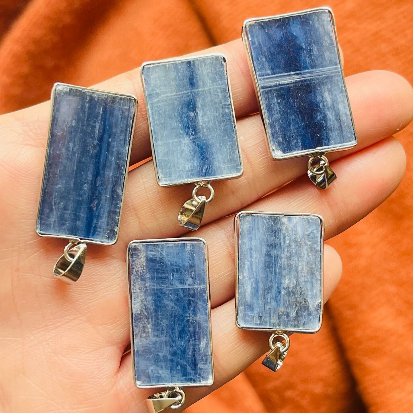 [原石] 藍晶石 水晶項鍊吊墜